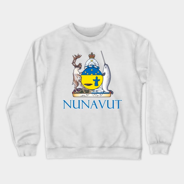 Nunavut, Canada - Coat of Arms Design Crewneck Sweatshirt by Naves